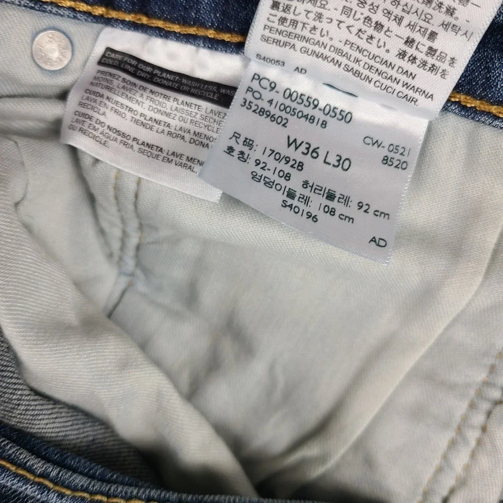Levi's 559 Jeans Mens 36x30 Blue‎ Relaxed Straight Fit Medium Wash Denim *